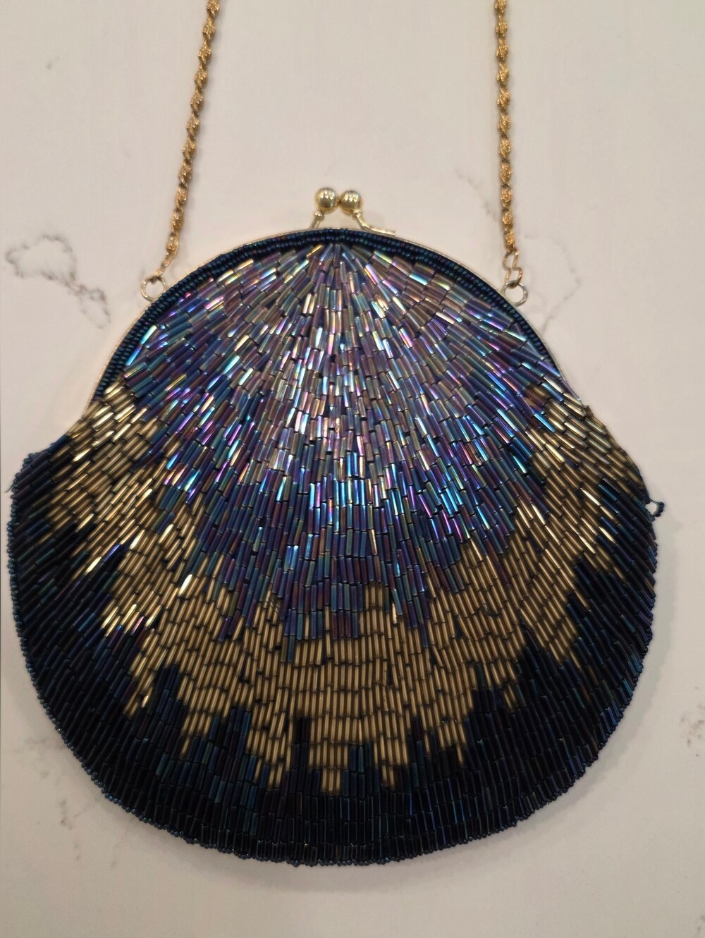 Vintage Iridescent Beaded Evening Purse